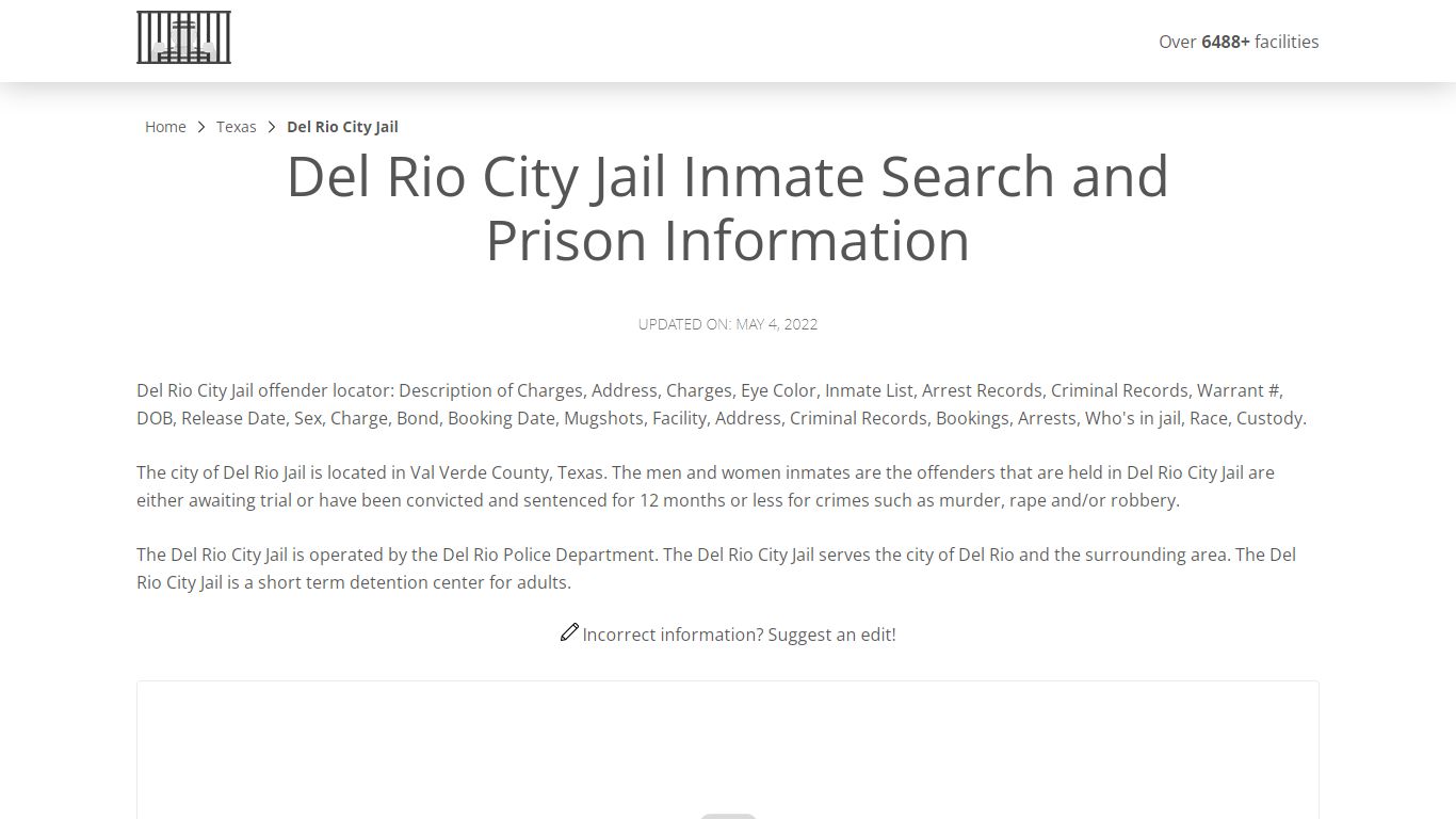 Del Rio City Jail Inmate Search, Visitation, Phone no ...